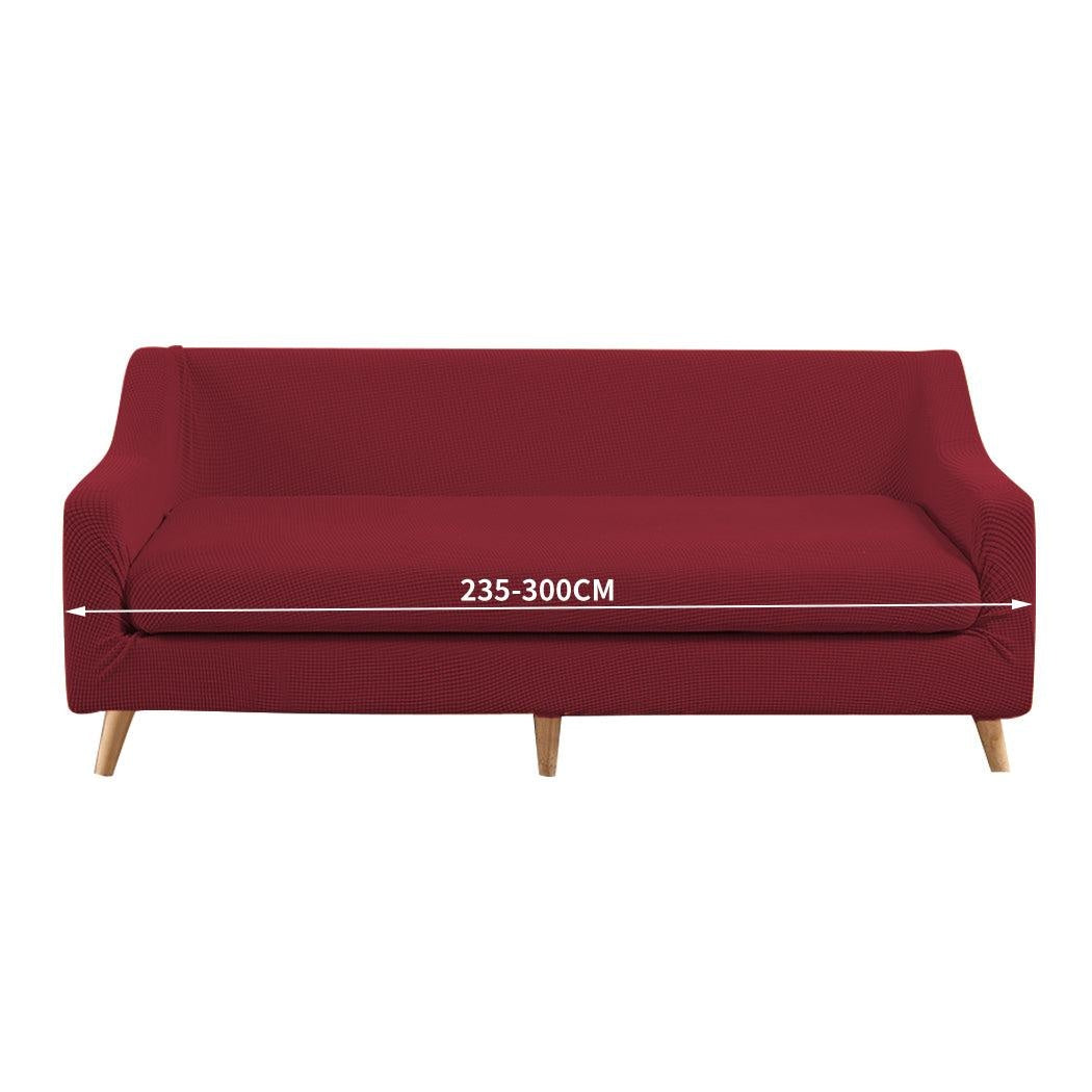 DreamZ Couch Sofa Seat Covers Stretch Protectors Slipcovers 4 Seater Wine Deals499