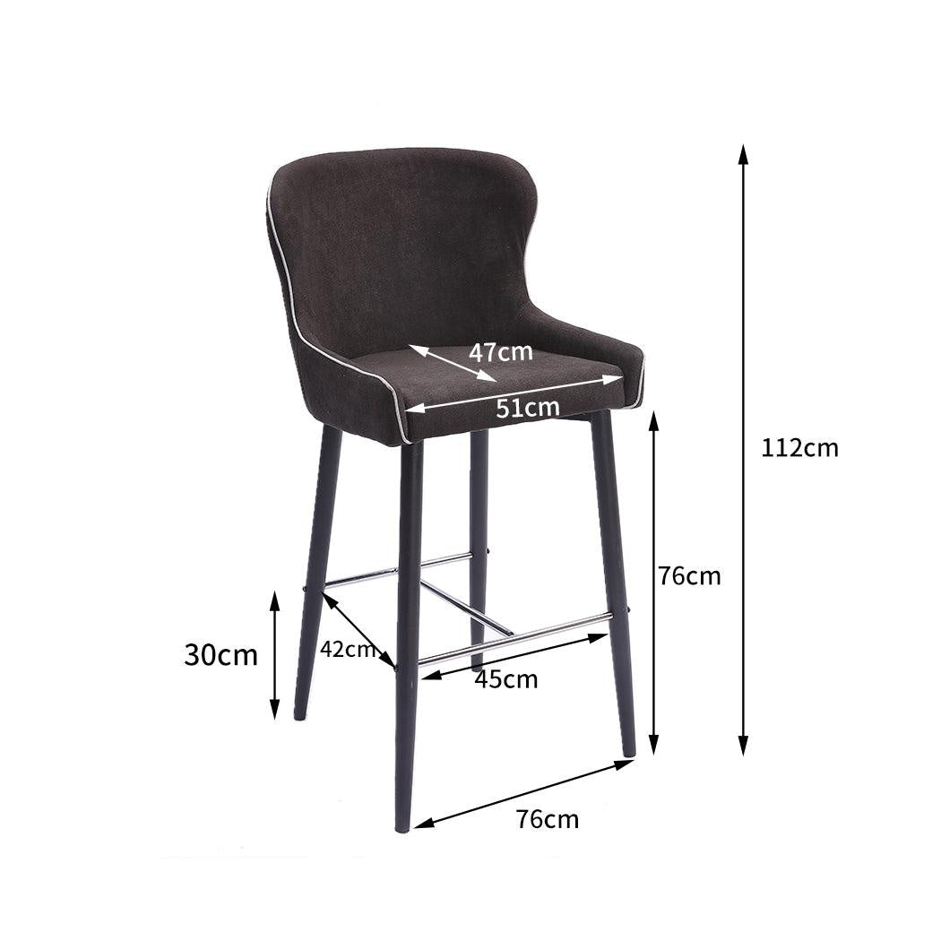 2x Bar Stools Stool Kitchen Dining Chair Chairs Metal Industrial Barstools Deals499