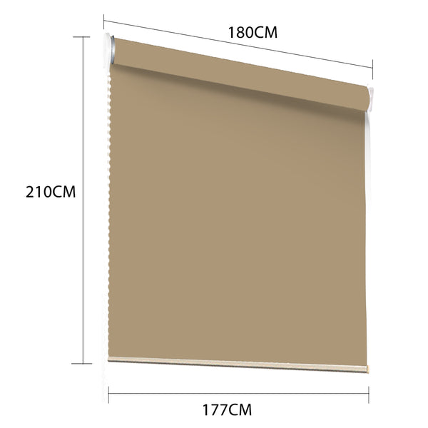 Modern Blockout Roller Blinds Curtain Full Sun Shading Room Tan 180cmx210cm Deals499