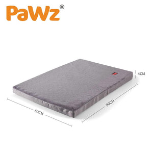 PaWz Pet Bed Foldable Dog Puppy Beds Cushion Pad Pads Soft Plush Black L Deals499