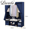 Levede Portable Wardrobes Shoe Rack Clothes Cabinet Closet Storage Navy Blue Deals499