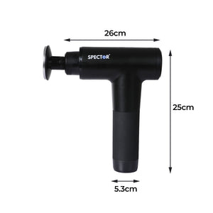 Spector Heated Massage Gun Deep Tissue Percussion Muscle Massager 8 Head Black Deals499