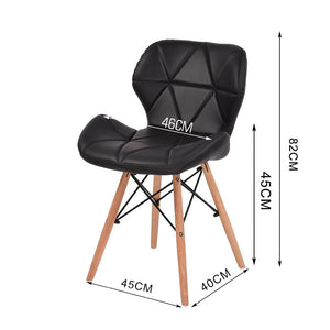 Levede 4x Retro Replica PU Leather Dining Chair Office Cafe Lounge Chairs Deals499