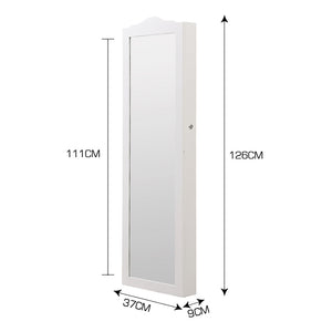 Mirror Jewellery Cabinet Makeup Storage Ear Ring Necklace Box With Led Light New Deals499