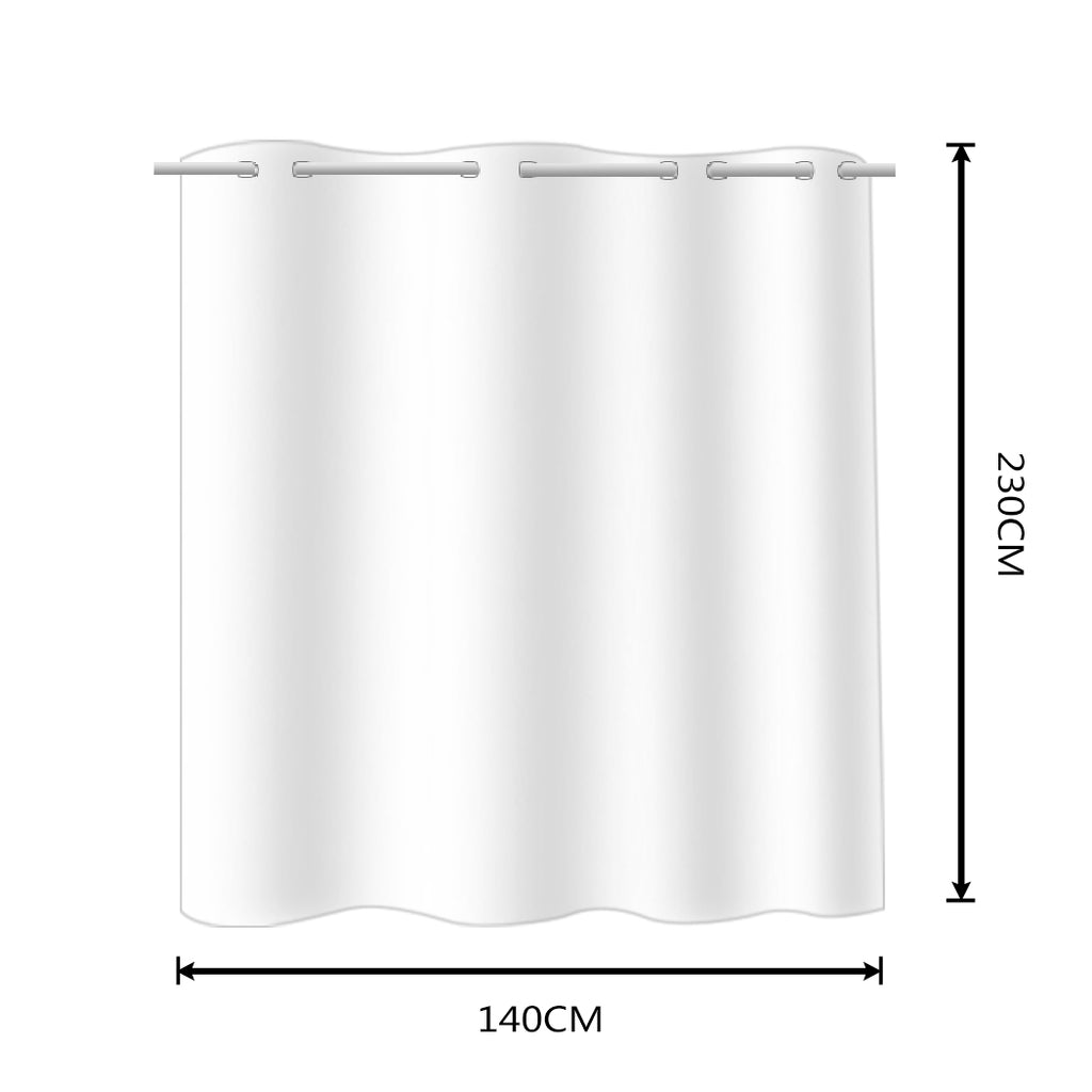 2x Blockout Curtains Panels 3 Layers with Gauze Room Darkening 140x230cm Aqua Deals499