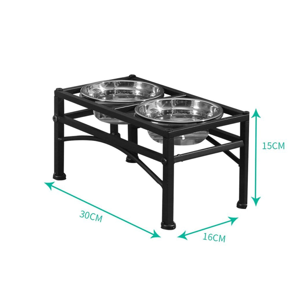 PaWz Dual Elevated Raised Pet Dog Feeder Bowl Stainless Steel Food Water Stand Deals499