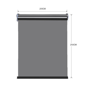 Modern Day/Night Double Roller Blind Commercial Quality 210x210cm Charcoal Black Deals499