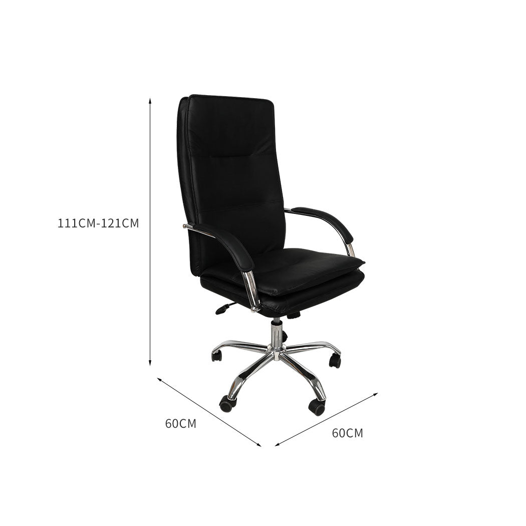 Office Chair Gaming Chairs Racing Executive PU Leather Seat Executive Computer Black Deals499