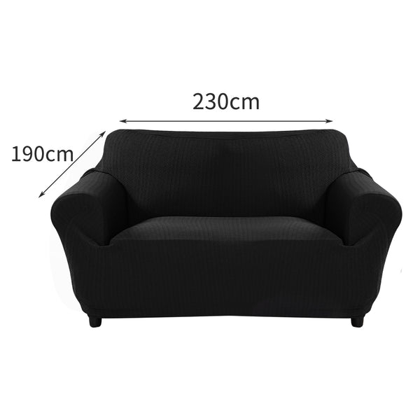 Sofa Cover Slipcover Protector Couch Covers 3-Seater Black Deals499