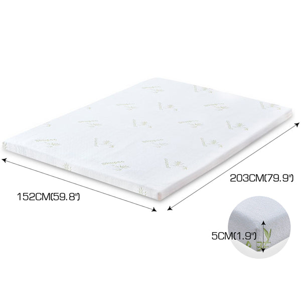 DreamZ 8cm Thickness Cool Gel Memory Foam Mattress Topper Bamboo Fabric Queen Deals499