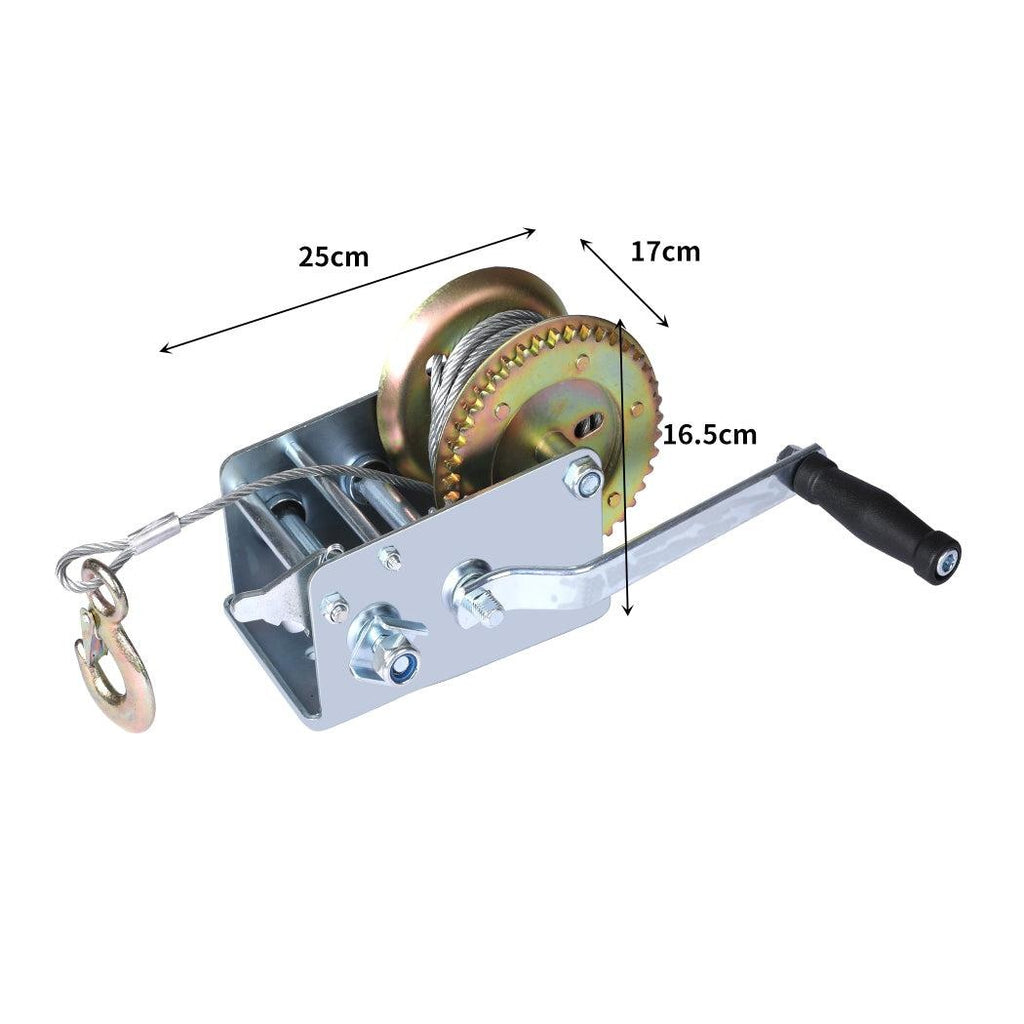 4410 LBS / 2000KGS   Hand Winch Puller  Heavy  Duty 4WD Boat Cranking Winch Steel Cable Deals499