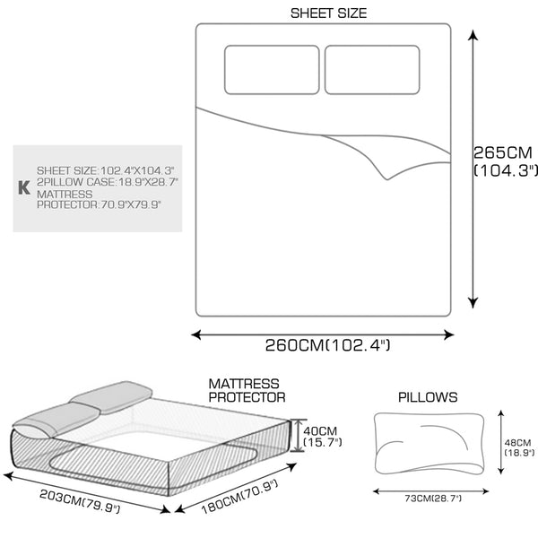 DreamZ 4 Pcs Natural Bamboo Cotton Bed Sheet Set in Size King Grey Deals499