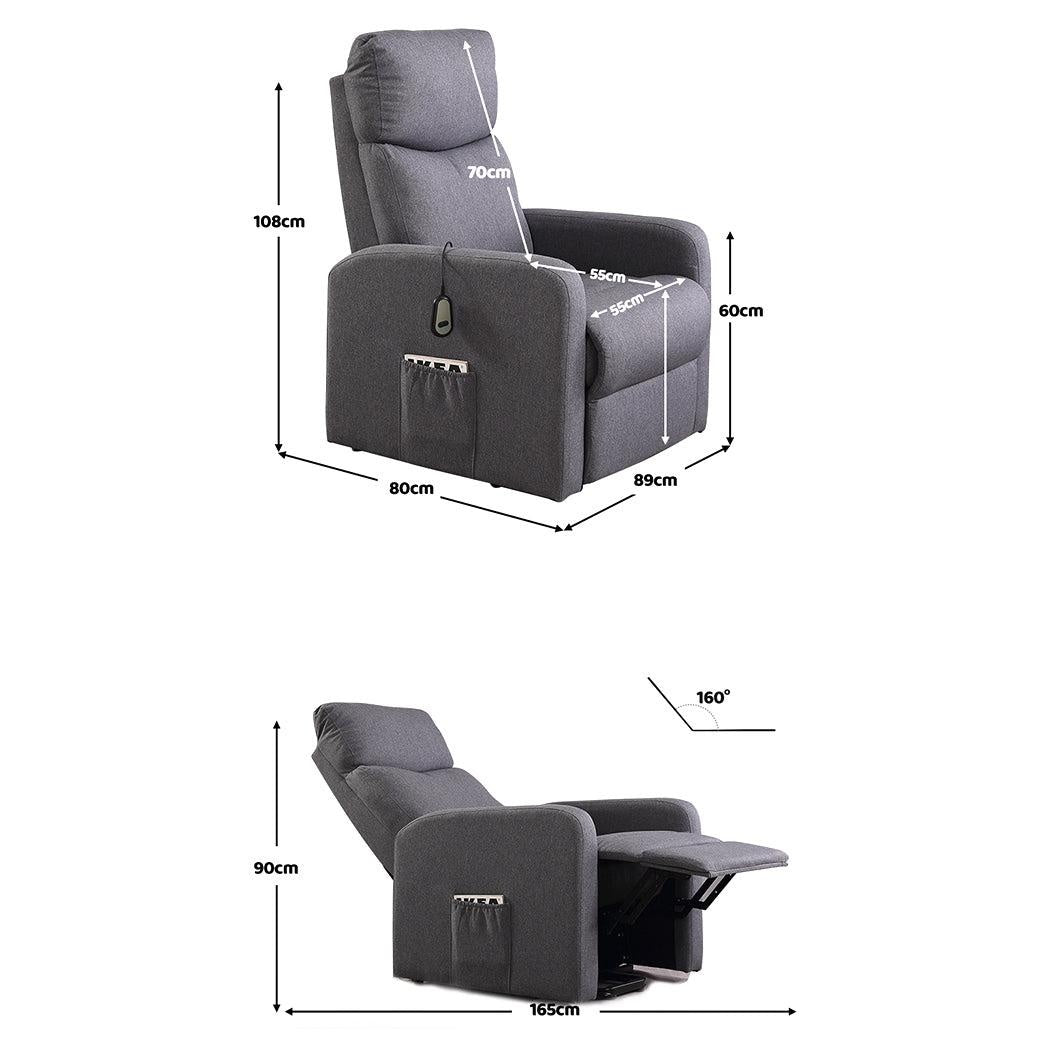 Levede Electric Massage Chair Heating Recliner Chairs Armchair Lift Lounge Sofa Deals499