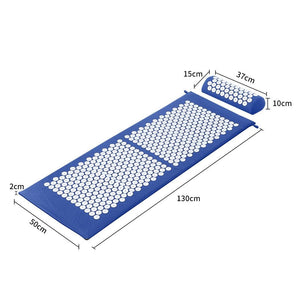 Acupressure Mat Yoga Massage Shakti Sit Lying Pain Stress Relax Blue 130 x 50cm Deals499