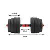 Dumbbells Barbell Weight Set 40KG Adjustable Rubber Home GYM Exercise Fitness Deals499