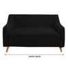 Couch Stretch Sofa Lounge Cover Protector Slipcover 2 Seater Black Deals499