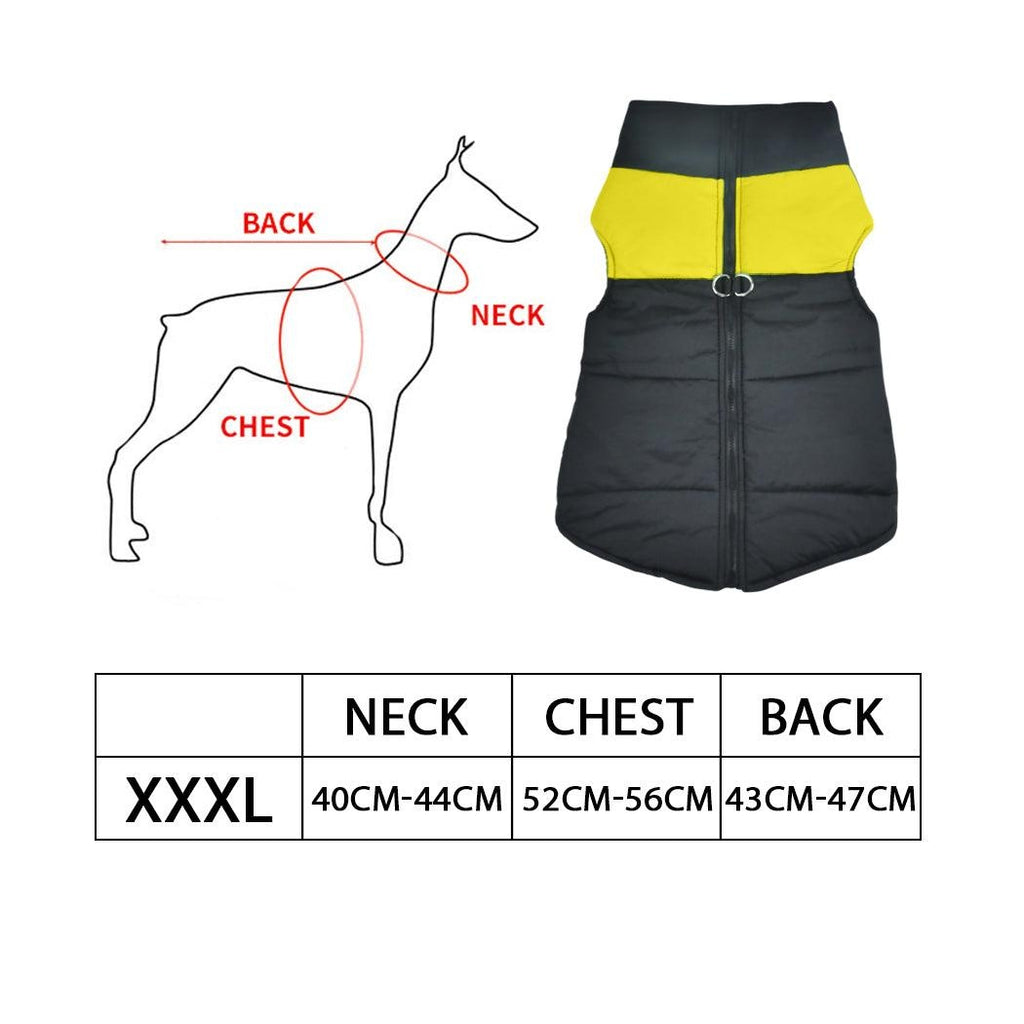 PaWz Dog Winter Jacket Padded Waterproof Pet Clothes Windbreaker Coat 3XL Orange Deals499