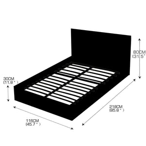 Levede Bed Frame Gas Lift Leather Base Mattress Storage King Single Size Black Deals499