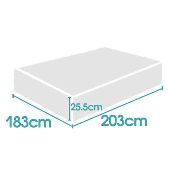 DreamZ Memory Foam Mattress Topper 25cm Comfort  Washable Cover King Deals499