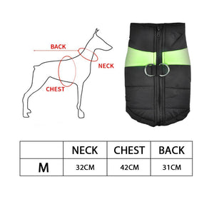 PaWz PaWz Dog Winter Jacket Padded  Pet Clothes Windbreaker Vest Coat  M Green Deals499