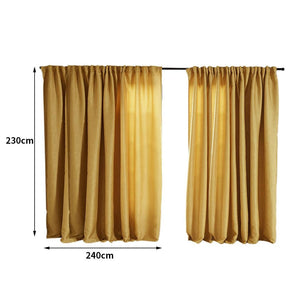 2X Blockout Curtains Curtain Living Room Window Mustard 240CM x 230CM Deals499