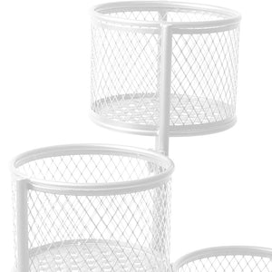 6 Tier Plant Stand Swivel Outdoor Indoor Metal Stands Flower Shelf Rack Garden White Deals499