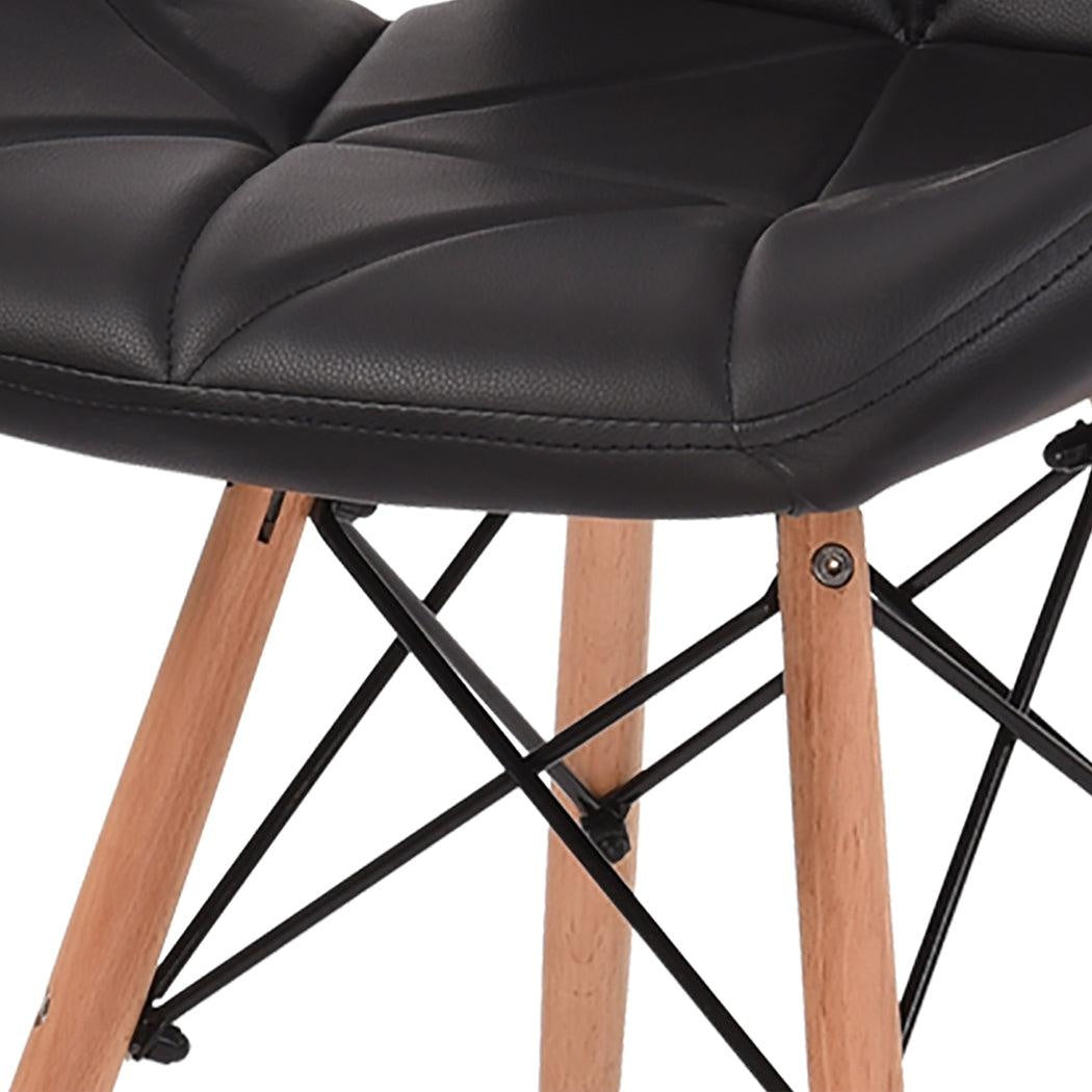 Levede 4x Retro Replica PU Leather Dining Chair Office Cafe Lounge Chairs Deals499