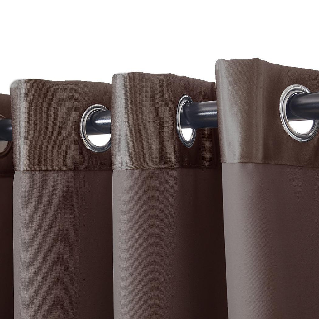 2X Blockout Curtains Blackout Curtain Bedroom Window Eyelet Taupe 140CM x 230CM Deals499