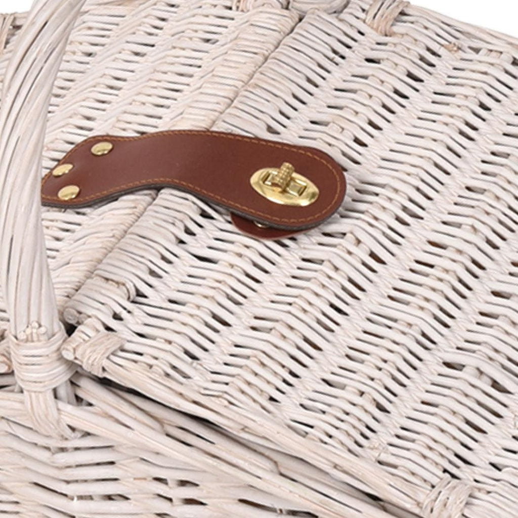 2 Person Picnic Basket Baskets Set Outdoor Blanket Deluxe Wicker Gift Storage Deals499