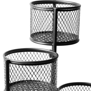 6 Tier Plant Stand Swivel Outdoor Indoor Metal Stands Flower Shelf Rack Garden Black Deals499