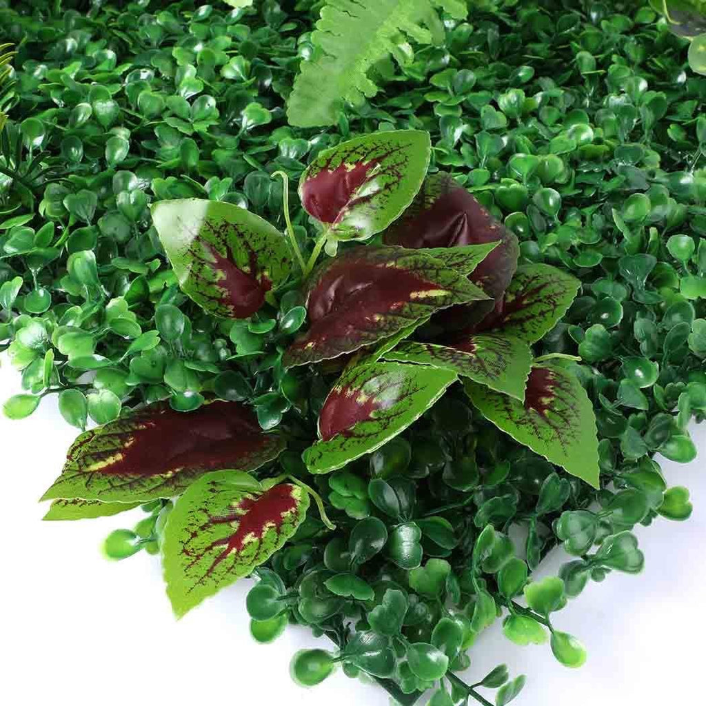4 x Artificial Hedge Grass Plant Hedge Fake Vertical Garden Green Wall Ivy Mat Fence Deals499
