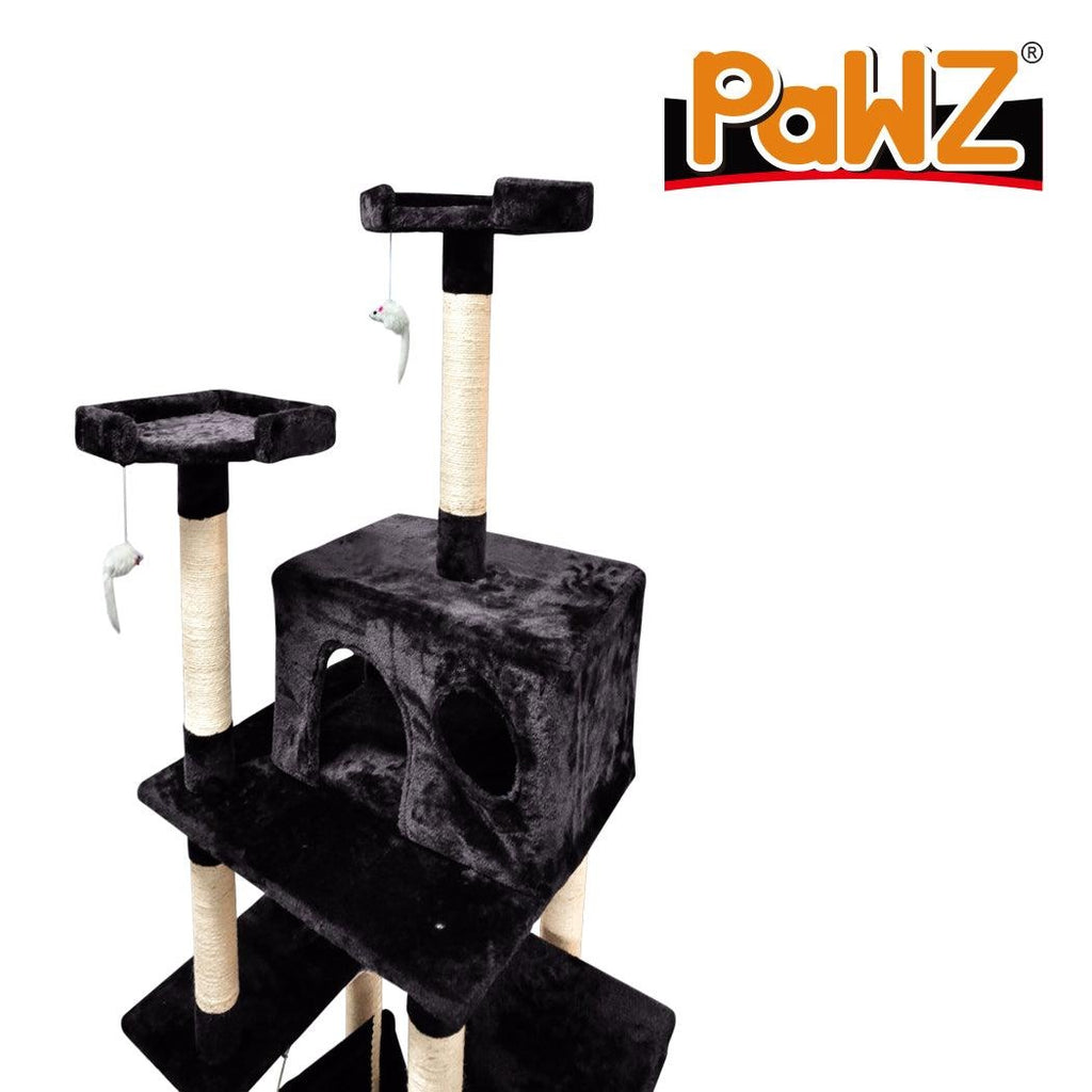 PaWz 1.83M Cat Scratching Post Tree House Condo Furniture Scratcher Dark Brown Deals499
