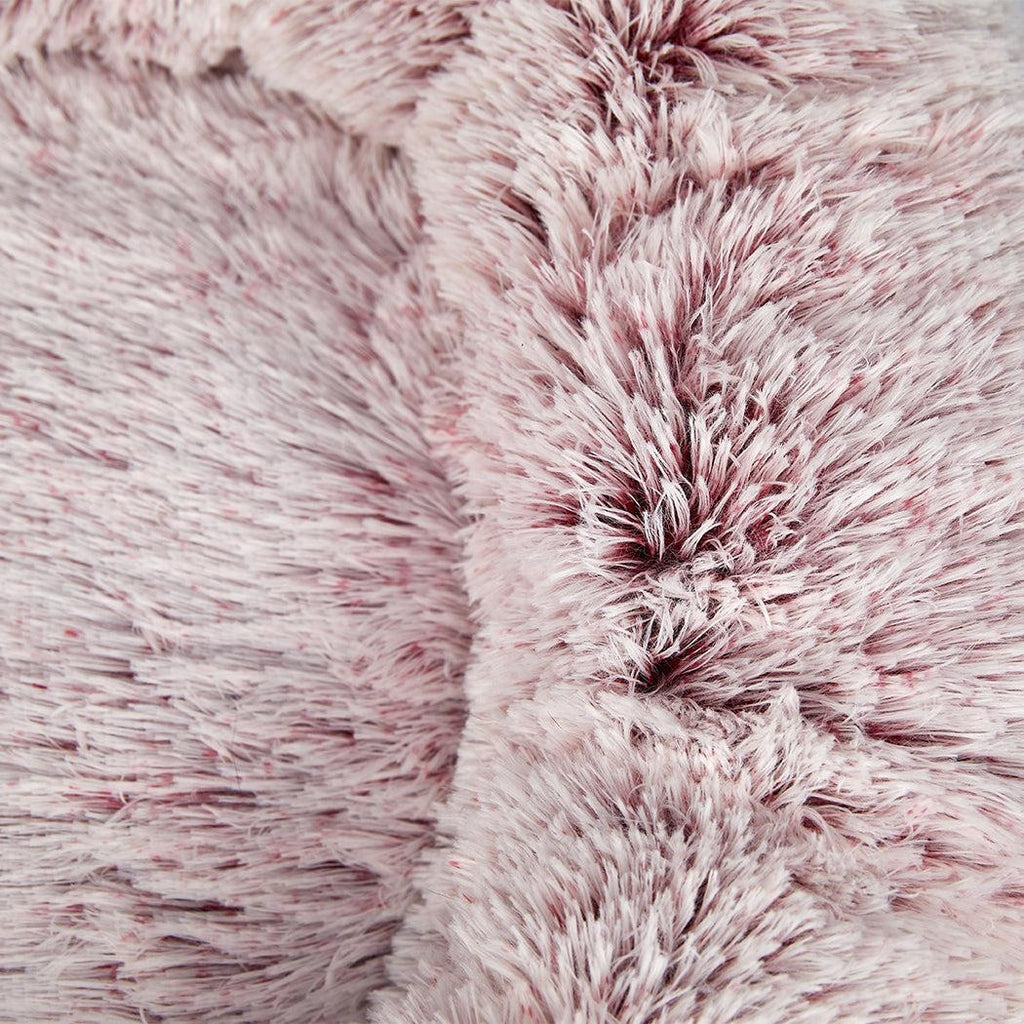 Pet Bed Cat Dog Donut Nest Calming Mat Soft Plush Kennel Pink L Deals499