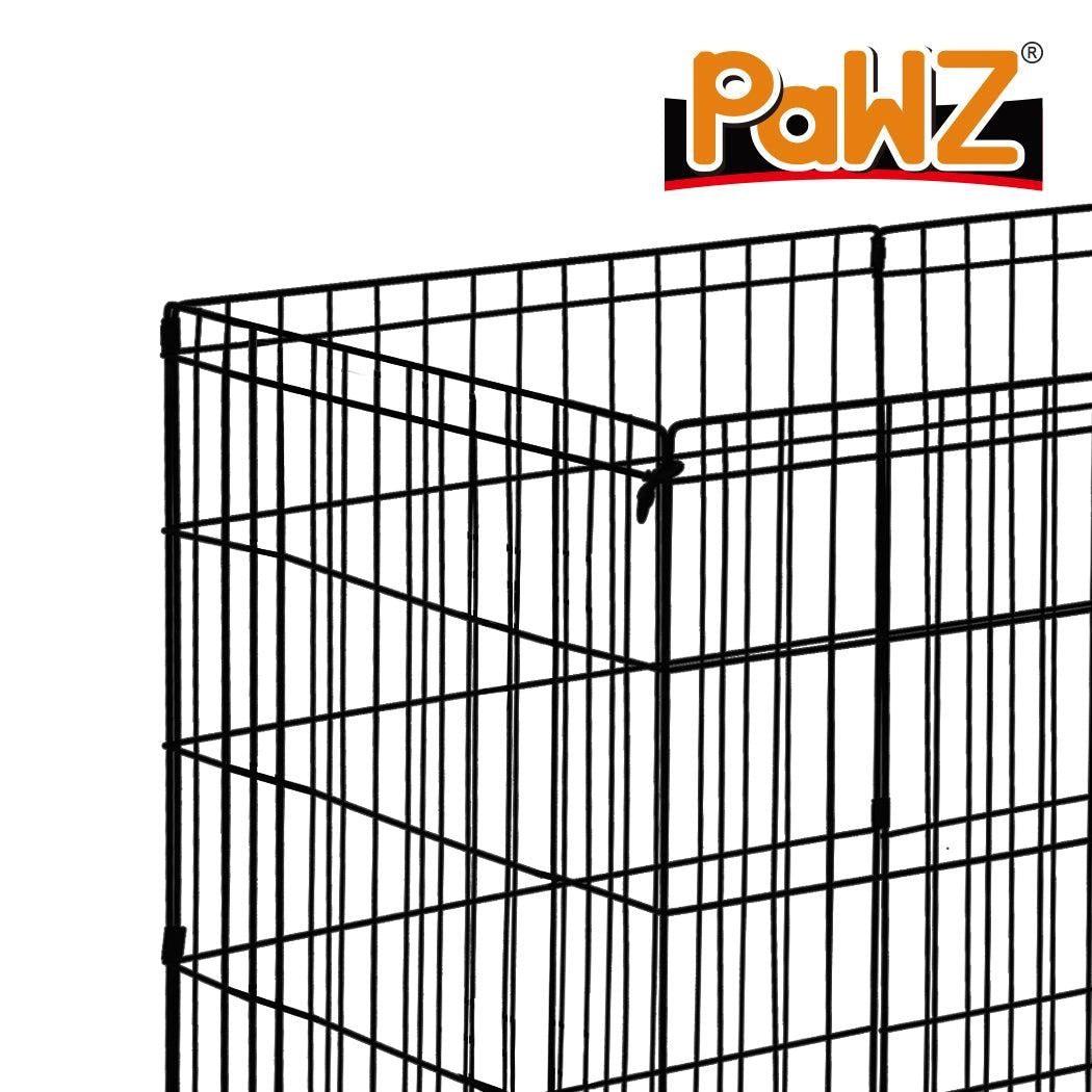 PaWz Pet Dog Playpen Puppy Exercise 8 Panel Fence Black Extension No Door 42