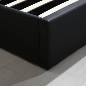 Levede Bed Frame Gas Lift Leather Base Mattress Storage King Single Size Black Deals499