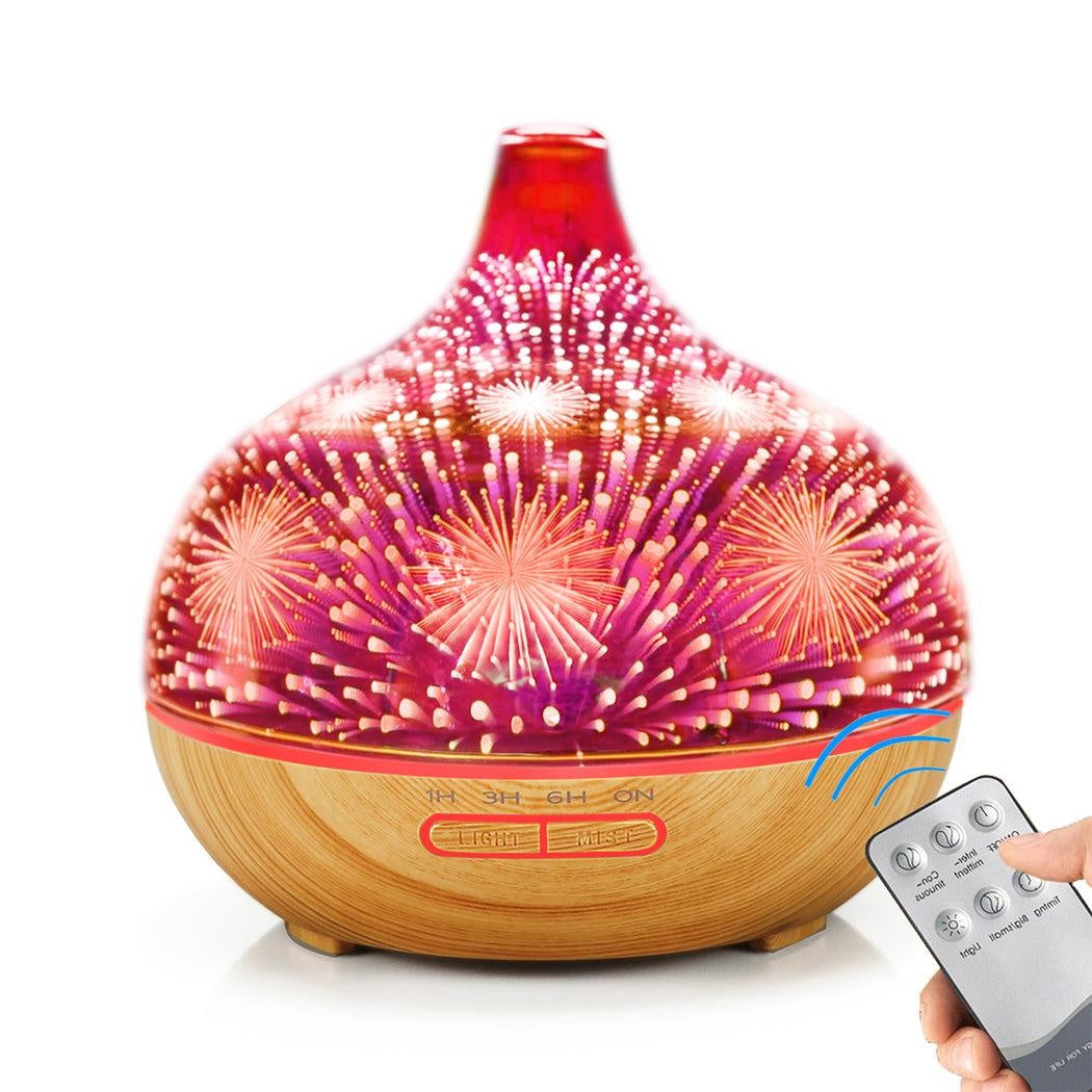Aroma Diffuser Aromatherapy Ultrasonic 3D Air Humidifier Purifier Fireworks Deals499