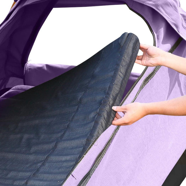 Mountview King Single Swag Camping Swags Canvas Dome Tent Hiking Mattress Purple Deals499