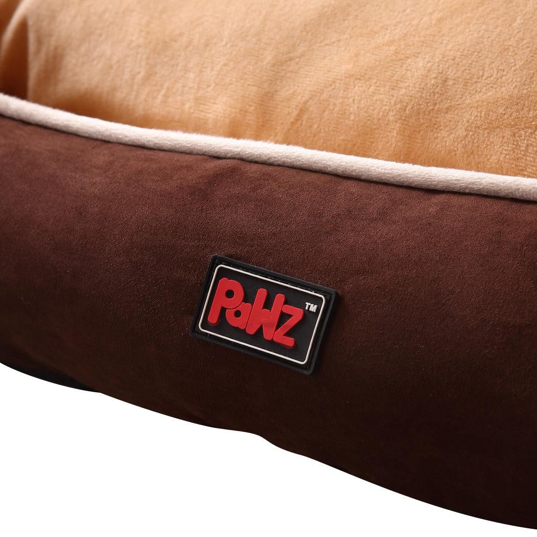 PaWz Pet Bed Dog Puppy Beds Cushion Pad Pads Soft Plush Cat Pillow Mat Brown M Deals499