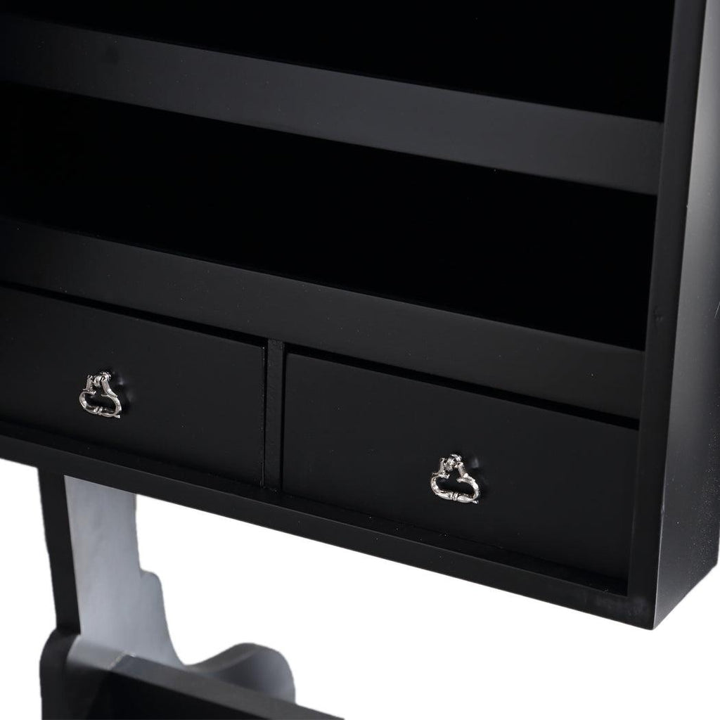 Levede Dual Use Mirrored Jewellery Dressing Cabinet in Black Colour Deals499