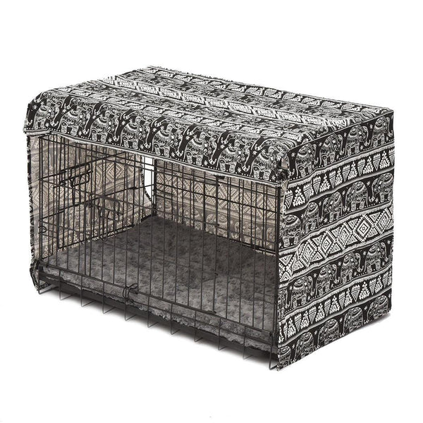 Crate Cover Pet Dog Kennel Cage Collapsible Metal Playpen Cages Covers Black 48" Deals499