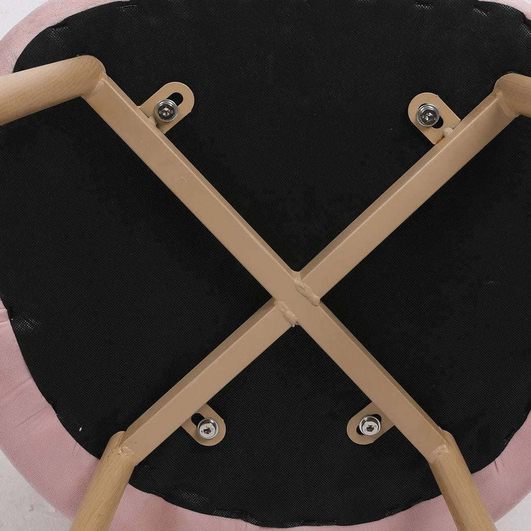 2x Dining Chairs Seat French Provincial Kitchen Lounge Chair Pink Deals499