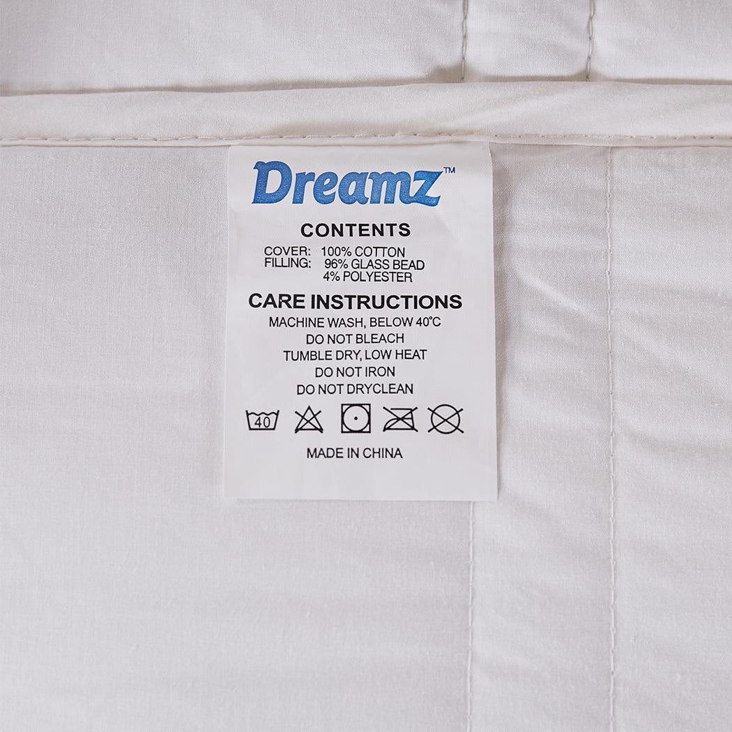 DreamZ Weighted Blanket Summer Cotton Heavy Gravity Adults Deep Relax Relief 9KG Deals499