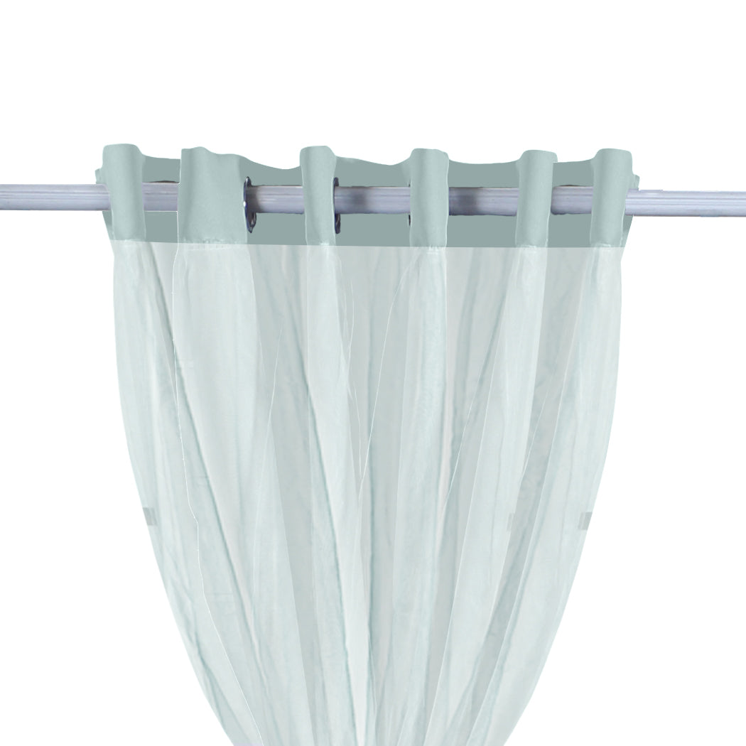 2x Blockout Curtains Panels 3 Layers with Gauze Room Darkening 240x230cm Aqua Deals499