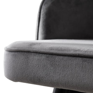 2x Bar Stools Stool Kitchen Chairs Swivel Velvet Barstools Vintage Grey Deals499