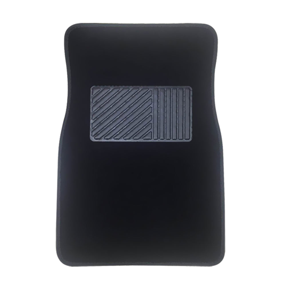 4 Pcs Carpet Car Floor Mats Front Rear Charcoal Black Universal Fit Textile Deals499
