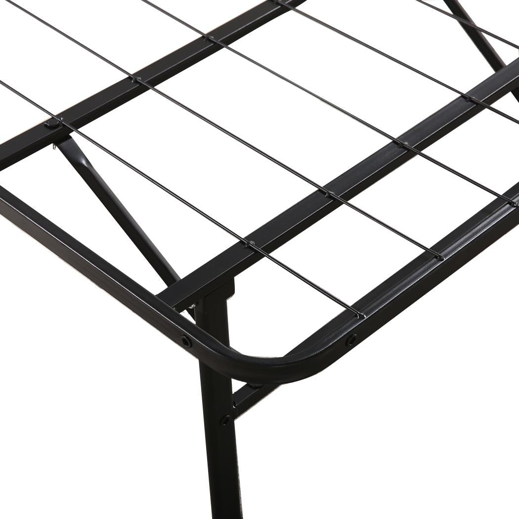 Levede Foldable Metal Bed Frame Mattress Base Platform Air BnB King Size Deals499