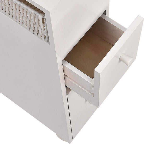 Levede Bathroom Toilet Storage Cabinet Tissue Box Holder Drawer Basket Wheels Deals499