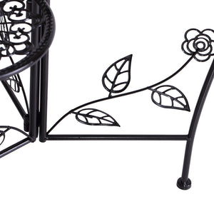 2X Wrought Iron Outdoor Indoor Flower Pots Plant Stand Garden Metal Corner Shelf Deals499