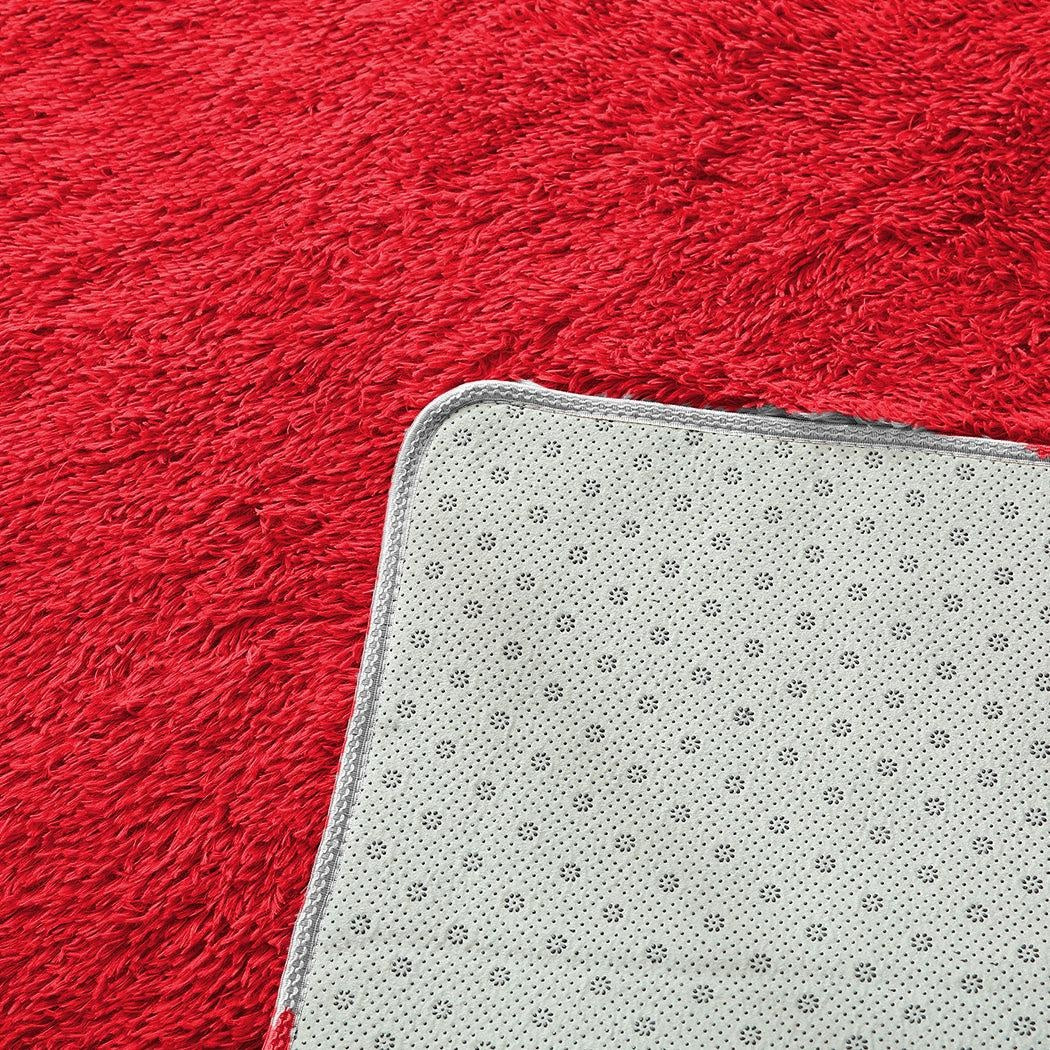 Designer Soft Shag Shaggy Floor Confetti Rug Carpet Home Decor 80x120cm Red Deals499