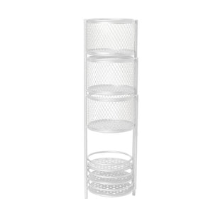 6 Tier Plant Stand Swivel Outdoor Indoor Metal Stands Flower Shelf Rack Garden White Deals499